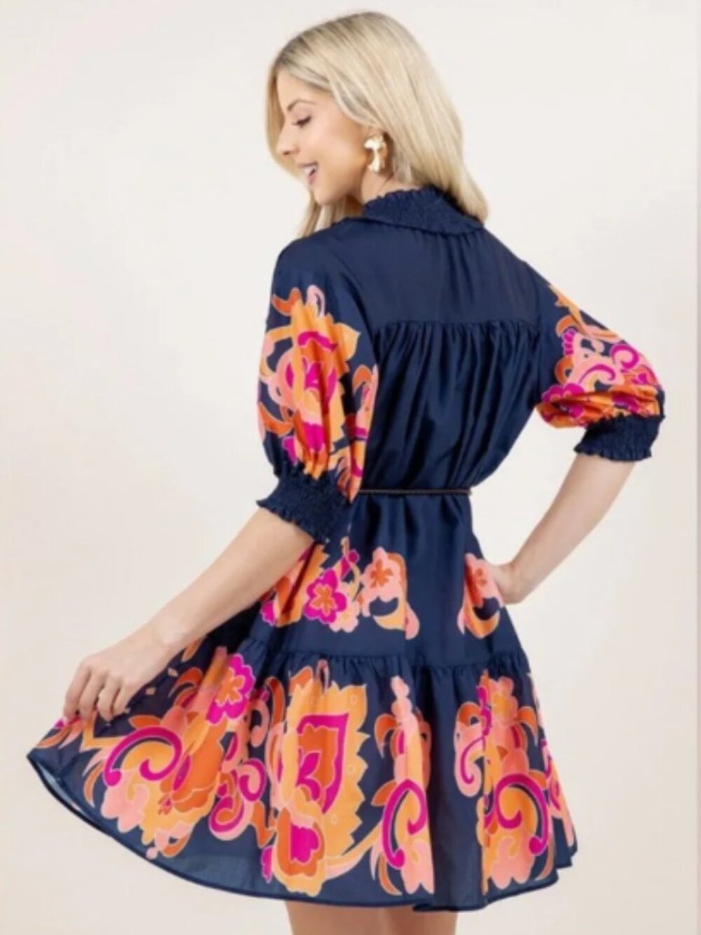 Acadian Belted Lantern Dress - Picture 6 of 13